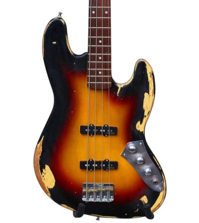 Custom Regent Jaco Pastorius Relic Alder Sunburst Jazz Bass