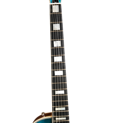 Custom Crown Aqua Teal Traditional Flame Maple Top Guitar - Image 6