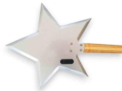Custom Pulse Bootsy Silver Sparkle Star Space 4 String Rock Bass MEC Pickups Option - Image 10