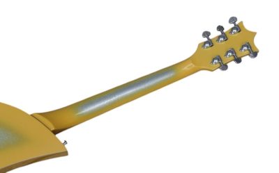 Custom Tribal Yellow Silver Moonsault Electric Guitar - Image 3