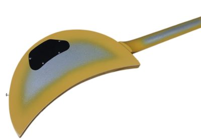 Custom Tribal Yellow Silver Moonsault Electric Guitar - Image 4