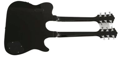 Custom Vile Black Double Neck Guild Crossroads Guitar - Image 5
