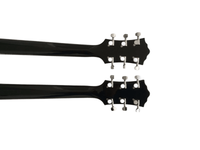 Custom Vile Black Double Neck Guild Crossroads Guitar - Image 7