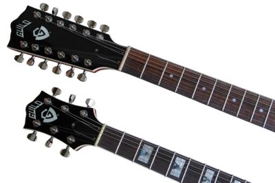 Custom Vile Cherry Sunburst Double Neck Crossroads Guitar - Image 5