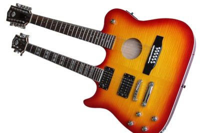 Custom Vile Cherry Sunburst Double Neck Crossroads Guitar - Image 6