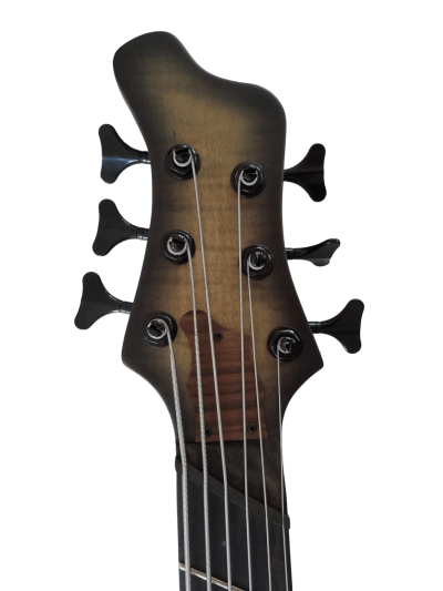 Custom Onyx Patriot Multi Scale Fanned Fret Flamed Maple 6 String Bass - Image 6