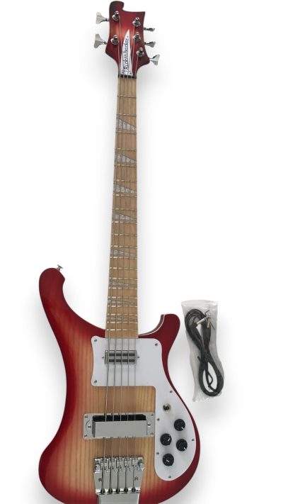 Custom Nova 4003 Fireglo Neck Thru Body 5 String Bass - Image 6
