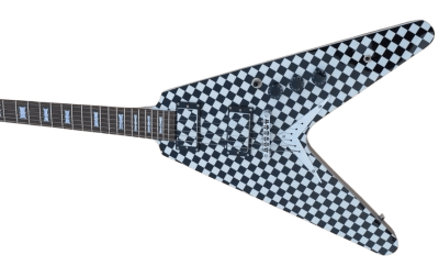 Custom Crown Explorer Flying V Neilsen Checkerboard Guitar - Image 2