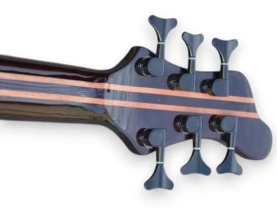 Custom Onyx Patriot Gray Flame Maple 6 String Bass - Image 4