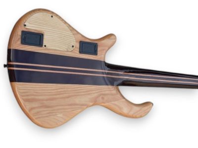 Custom Onyx Patriot Gray Flame Maple 6 String Bass - Image 5