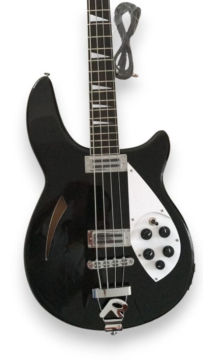 Custom Nova 4005 Jetglo Black 4 String Semi Hollow Bass