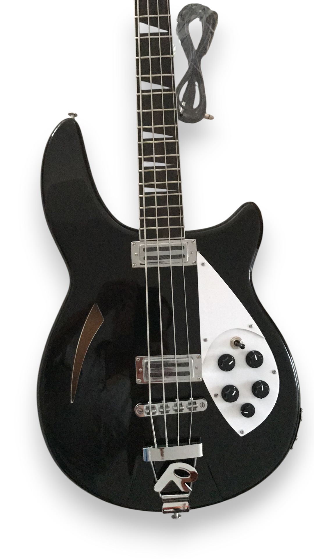 Custom Nova 4005 Jetglo Black 4 String Semi Hollow Bass