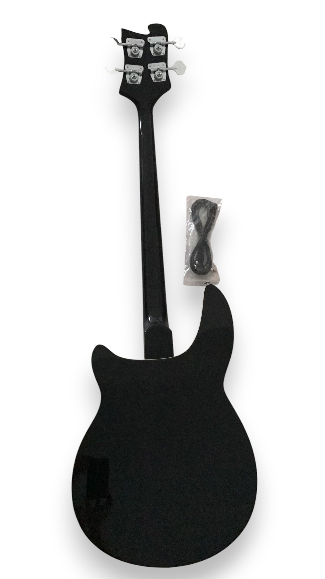 Custom Nova 4005 Jetglo Black 4 String Semi Hollow Bass - Image 5
