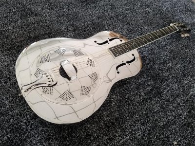 Custom Cobalt Resonator Metal Acoustic Guitar Resophonic Single Cone - Image 7