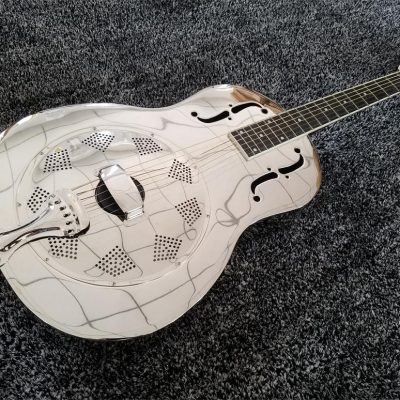 Custom Cobalt Resonator Metal Acoustic Guitar Resophonic Single Cone - Image 7