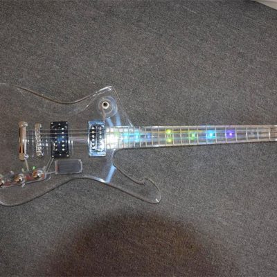 Custom Axis Iceman Plexiglass Jem Acrylic Multi Colored Led Guitar - Image 3