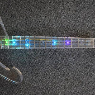 Custom Axis Iceman Plexiglass Jem Acrylic Multi Colored Led Guitar - Image 6