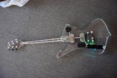 Custom Axis Iceman Plexiglass Jem Acrylic Multi Colored Led Guitar - Image 7