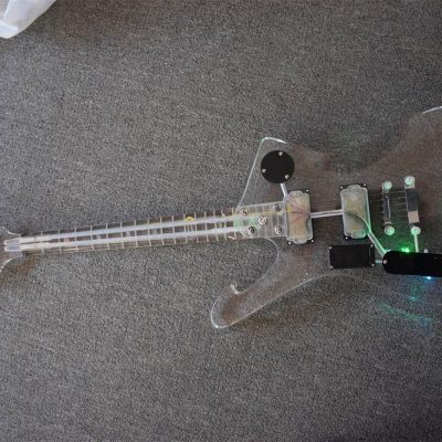 Custom Axis Iceman Plexiglass Jem Acrylic Multi Colored Led Guitar - Image 7