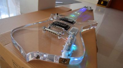 Custom Axis Iceman Plexiglass Jem Acrylic Multi Colored Led Guitar - Image 10