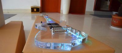 Custom Axis Iceman Plexiglass Jem Acrylic Multi Colored Led Guitar - Image 11