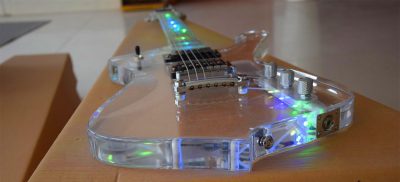 Custom Axis Iceman Plexiglass Jem Acrylic Multi Colored Led Guitar - Image 14