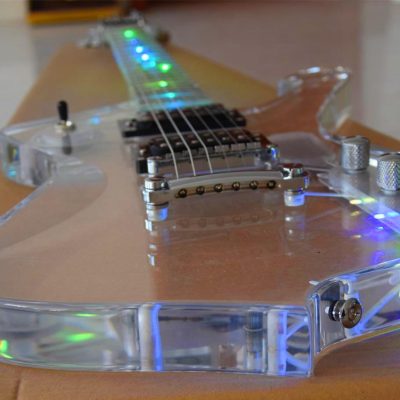 Custom Axis Iceman Plexiglass Jem Acrylic Multi Colored Led Guitar - Image 14