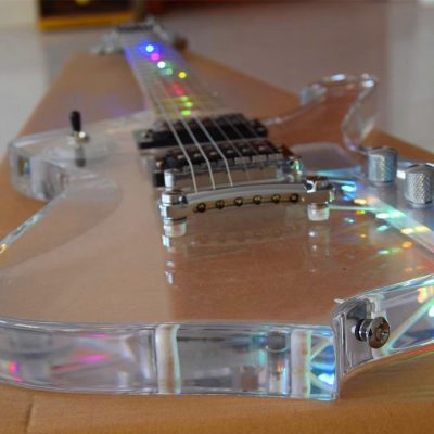 Custom Axis Iceman Plexiglass Jem Acrylic Multi Colored Led Guitar - Image 15