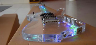 Custom Axis Iceman Plexiglass Jem Acrylic Multi Colored Led Guitar - Image 16