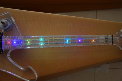 Custom Axis Iceman Plexiglass Jem Acrylic Multi Colored Led Guitar - Image 17