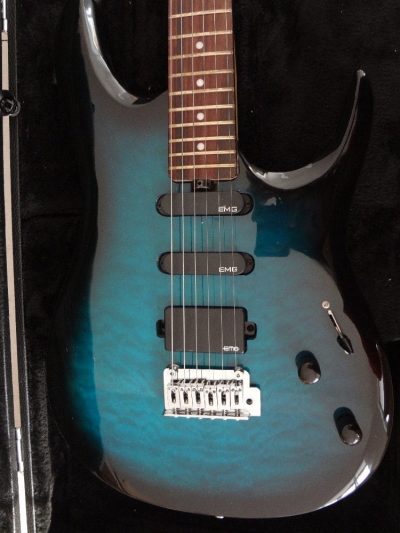 Custom Aether Translucent Blue Burst Ernie Guitar