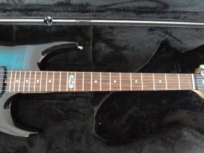 Custom Aether Translucent Blue Burst Ernie Guitar - Image 7