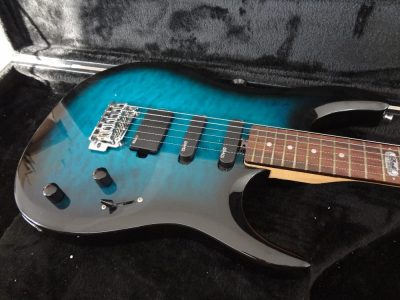 Custom Aether Translucent Blue Burst Ernie Guitar - Image 10