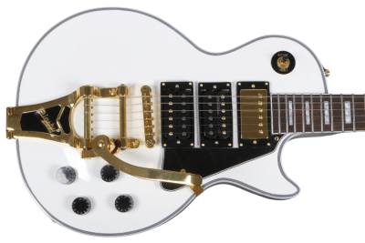 Custom Crown Murphy White 3 Pickups Bigsby Tremolo Guitar - Image 2