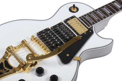 Custom Crown Murphy White 3 Pickups Bigsby Tremolo Guitar - Image 5