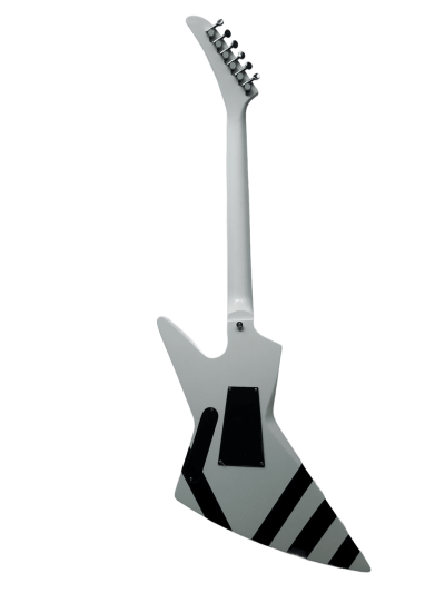 Custom Race Explorer Matthias White Black Stripe Guitar Floyd Rose Tremolo - Image 7