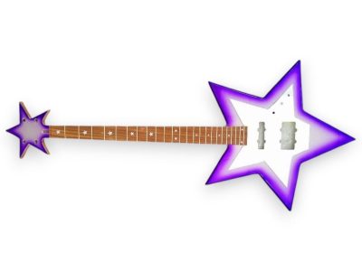 Custom Pulse Rosewood Fretboard Bootsy Purple Burst Star Space 4 String Rock Bass MEC Pickups Option - Image 17