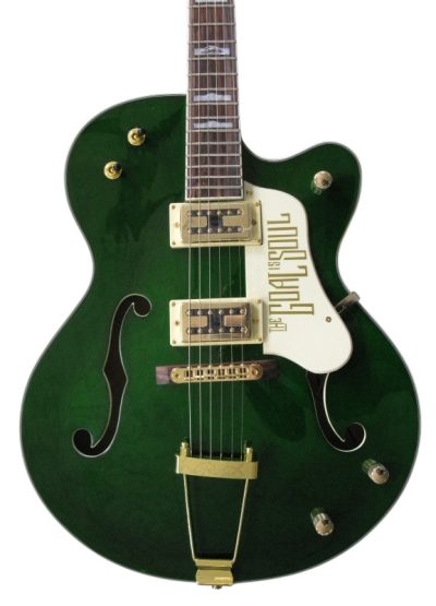 Custom Sovereign G6136I Bono Irish Falcon Goal Is Soul Green Fhole Guitar