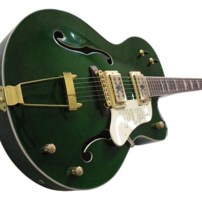 Custom Sovereign G6136I Bono Irish Falcon Goal Is Soul Green Fhole Guitar - Image 4