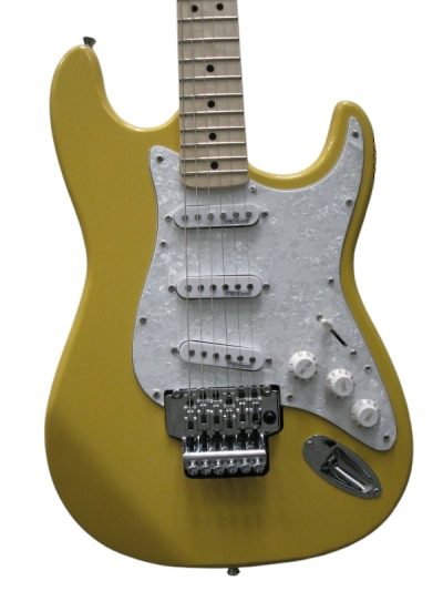 Custom Regent Dave Monaco Yellow Tremolo Electric Guitar