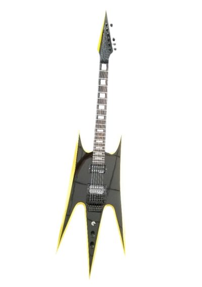 Custom Norturne Beast Warlock Black Yellow Bevel Electric Guitar - Image 2