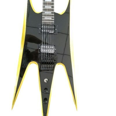 Custom Norturne Beast Warlock Black Yellow Bevel Electric Guitar