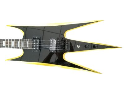 Custom Norturne Beast Warlock Black Yellow Bevel Electric Guitar - Image 5