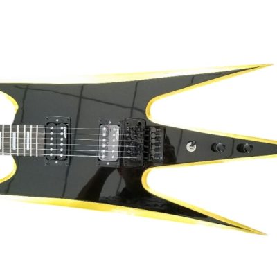 Custom Norturne Beast Warlock Black Yellow Bevel Electric Guitar - Image 5