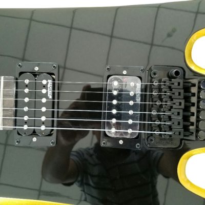 Custom Norturne Beast Warlock Black Yellow Bevel Electric Guitar - Image 10