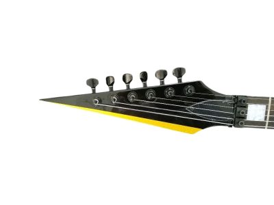 Custom Norturne Beast Warlock Black Yellow Bevel Electric Guitar - Image 8
