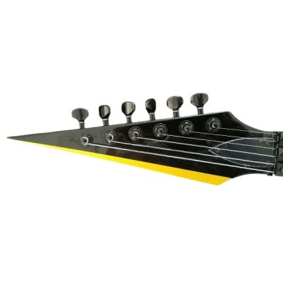 Custom Norturne Beast Warlock Black Yellow Bevel Electric Guitar - Image 8