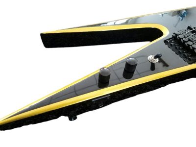 Custom Norturne Beast Warlock Black Yellow Bevel Electric Guitar - Image 7