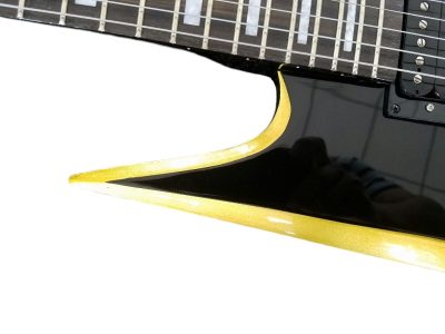 Custom Norturne Beast Warlock Black Yellow Bevel Electric Guitar - Image 6