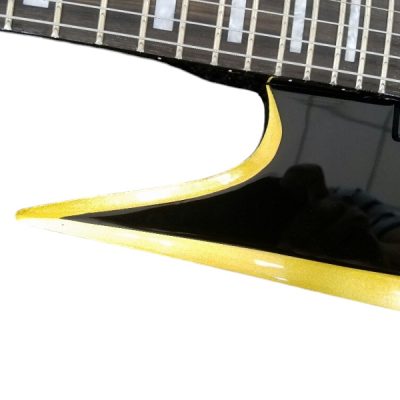 Custom Norturne Beast Warlock Black Yellow Bevel Electric Guitar - Image 6